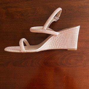 Louis et Cie Pale Pink Strappy Wedges | Size 7M
